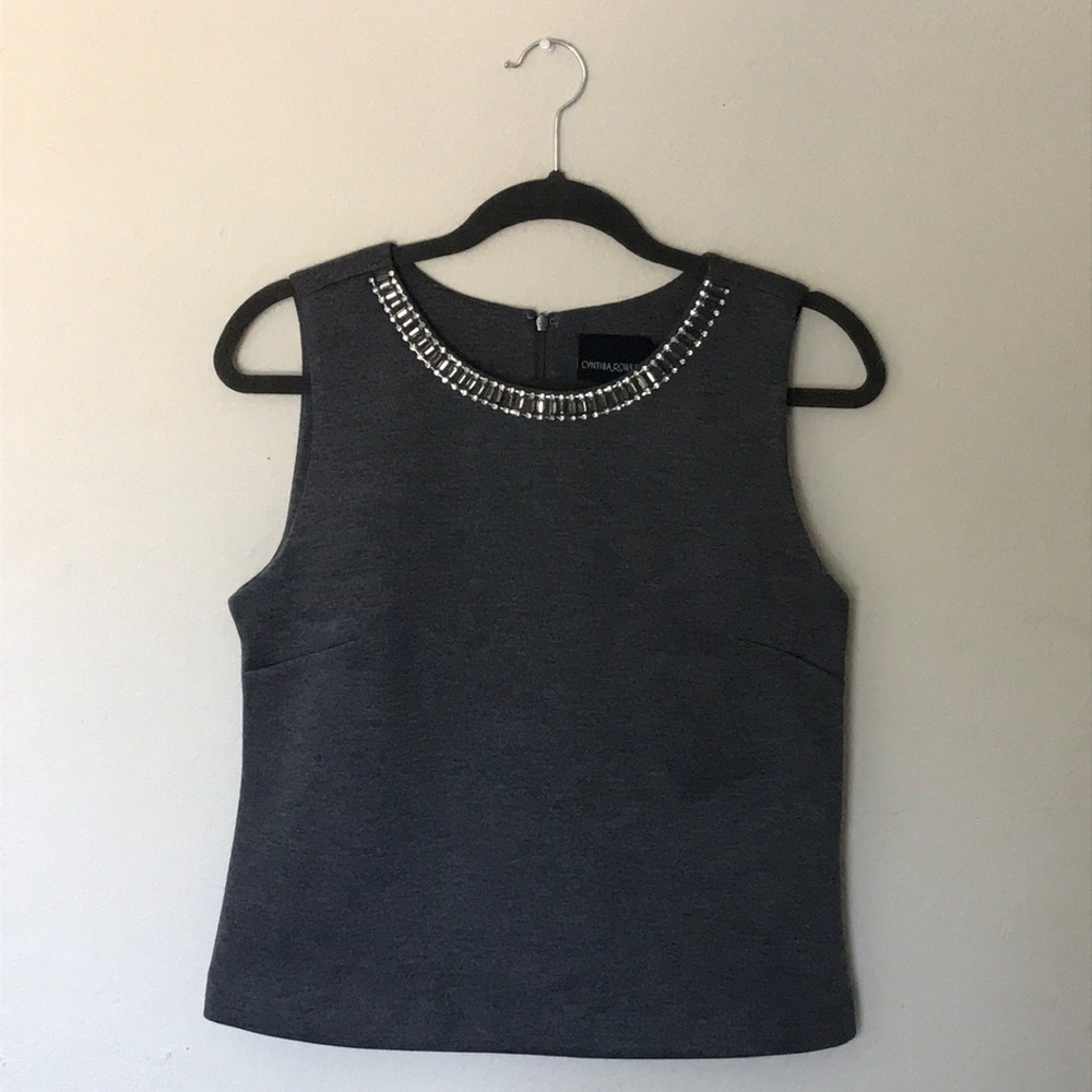 NWOT Cynthia Rowley Rhinestone Embellished Top